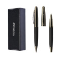 Luxury High-High Gares Gift Pen Set Metal Roller Pen Pen Logotipo de logotipo personalizado con barril de pulverización de pegamento